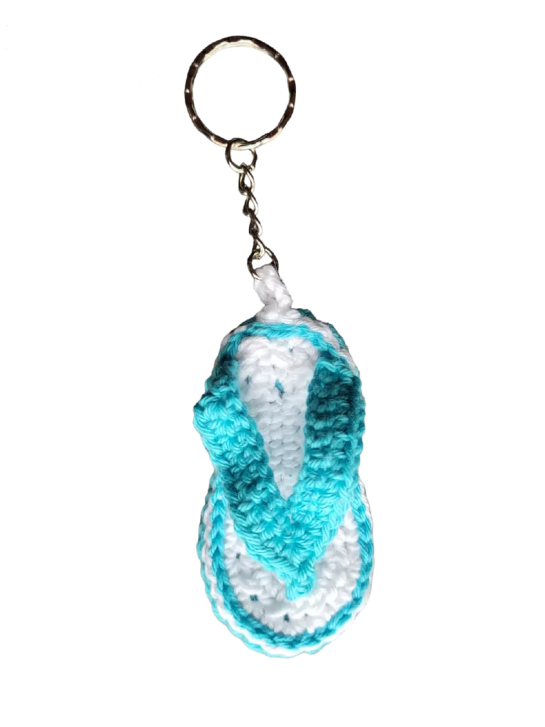 Tong porte-clé 3 coloris en coton